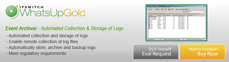 WhatsUp Gold Event Archiver Log Management
